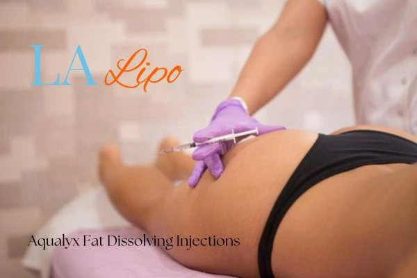 Woman having fat dissolving injections Hammersmith on thighs