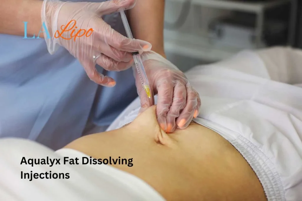 woman having fat dissolving injections Hammersmith in the stomach