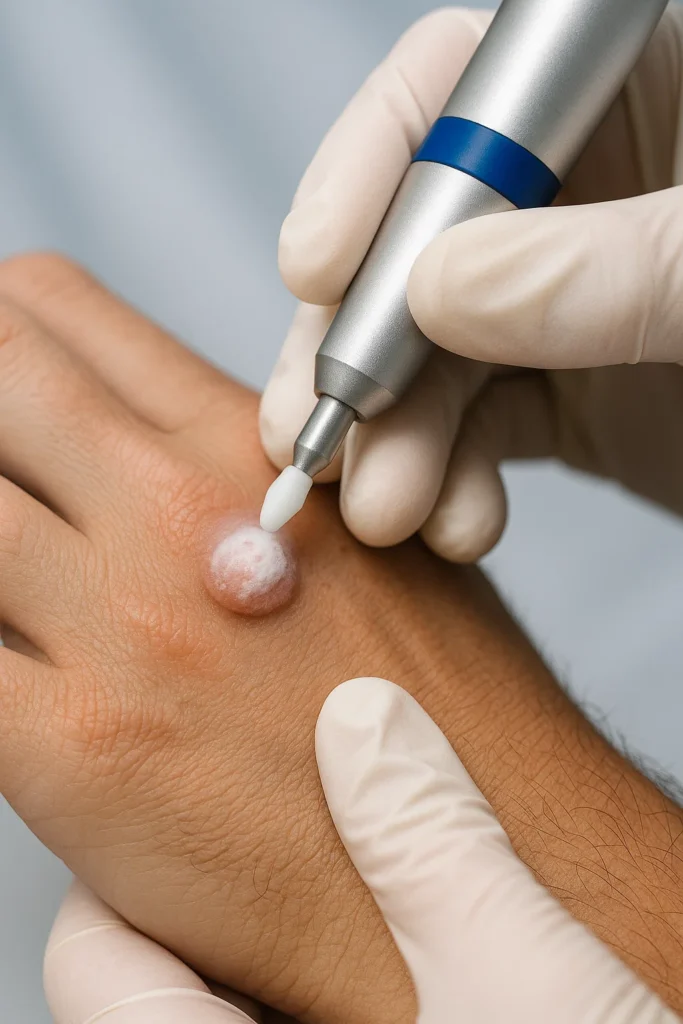 example of wart removal Hammersmith using cryopen