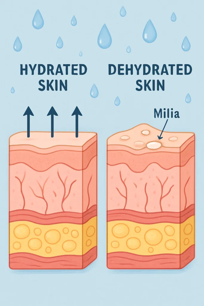 The importance of hydration and milia production Hammersmith