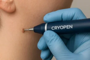 Person receiving skin tag removal Hammersmith